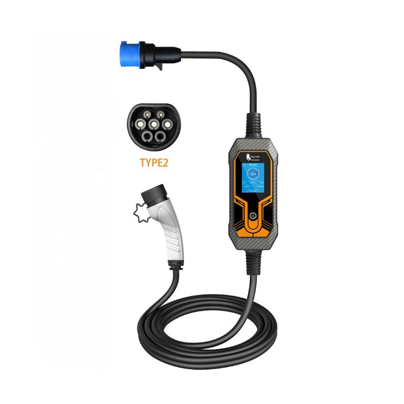 شارژر خودرو برقی 7KW-32A تک فاز با کانکتور Type-2 مدل F-OBM22-AC-1P32 مارک Feyree