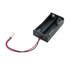 جاباتری دوتایی باتری های لیتیوم یون 3.7V سایز 18650 مشکی دارای کانکتور مخابراتی 2 پین 2510 مادگی