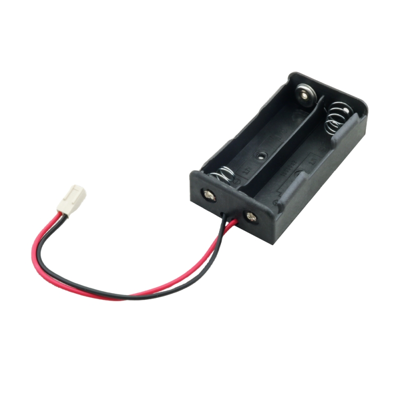 جاباتری دوتایی باتری های لیتیوم یون 3.7V سایز 18650 مشکی دارای کانکتور مخابراتی 2 پین 2510 مادگی
