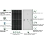 پنل خورشیدی مونوکریستال 550 وات 144 سلولی Half-Cell PERC مدل SW550M مارک SUNWAYTECH