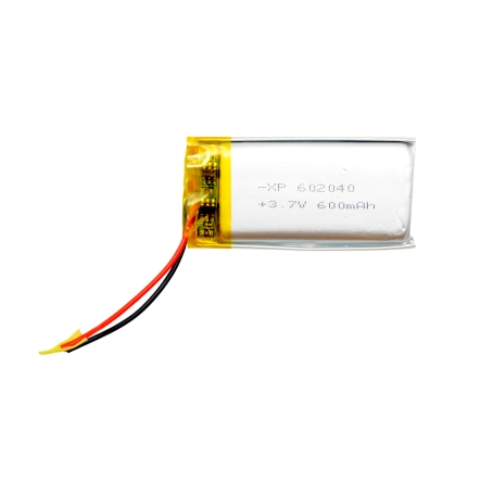 باتری لیتیوم پلیمر 3.7v ظرفیت 600mAh کد 602040