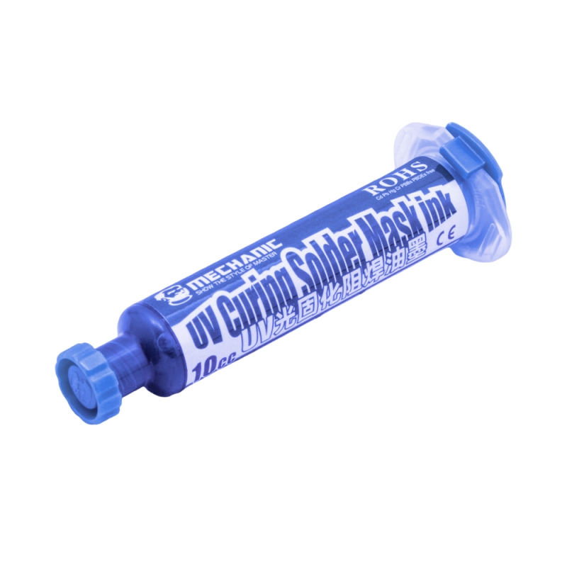 رنگ محافظ مدار چاپی UV آبی 10cc مارک Mechanic