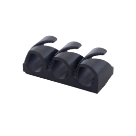 نگهدارنده کابل چسبی سه خانه 3D print طول 20mm