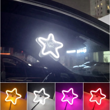 چراغ سوریکاوا نئونی سفید با ورودی USB دارای ریموت کنترل طرح Star