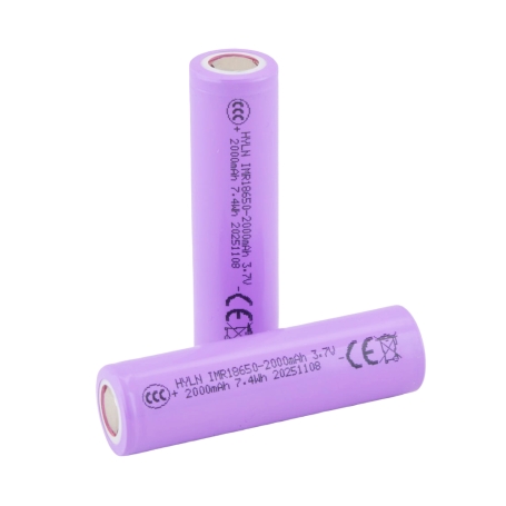 باتری لیتیوم یون 3.7v سایز 18650 سرتخت 2000mAh ضریب جریان 10C
