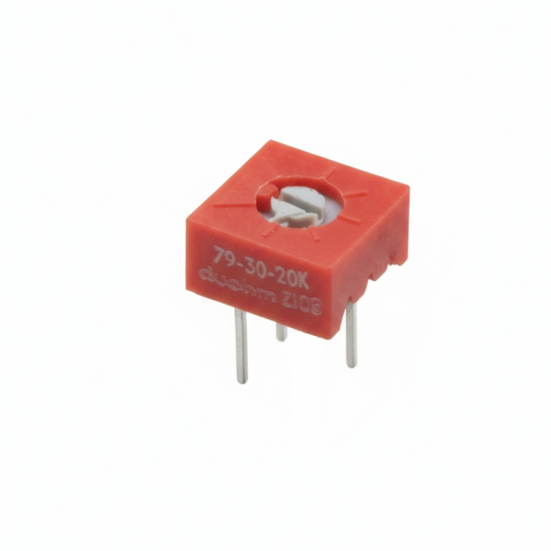 پتانسیومتر تریمر 20K اهم خوابیده تک دور duohm بر پایه سرمت (Cermet) ضد آب سری 30-79