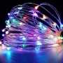 ریسه LED مفتولی هفت رنگ دو متری مدل باتری سکه ای