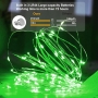 ریسه LED مفتولی سبز دو متری مدل باتری سکه ای