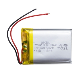 باتری لیتیوم پلیمر 3.7v ظرفیت 800mAh کد 703040
