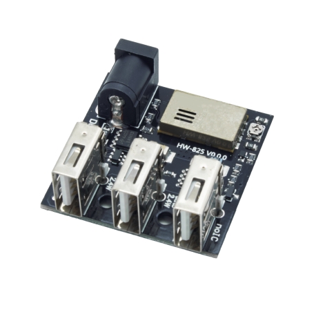 ماژول مبدل DC به DC با 3 خروجی USB و ولتاژ ورودی 5.6 الی 14 ولت مدل HW-825