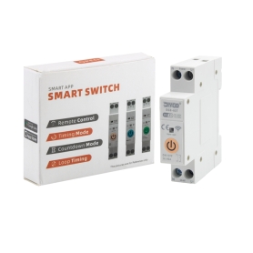 فیوز مینیاتوری هوشمند تک فاز 40 آمپر DIYGO با کلید کنترلی و قابلیت کنترل از طریق Wifi مدل DGB-63T