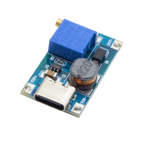 ماژول رگولاتور DC-DC افزاینده 2 آمپر با ورودی USB Type-C