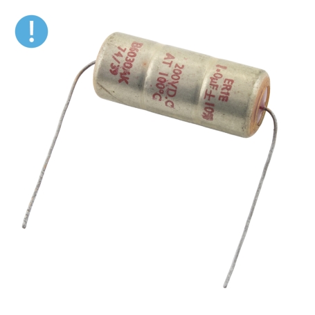 خازن مقاومتی 1uF / 200V / 10% مارک ERIE