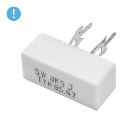 مقاومت آجری 3.9K اهم 5W پکیج CPR05