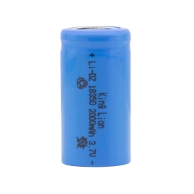 باتری لیتیوم یون 3.7v سایز 18350سرتخت 2000mAh مارک King Lion