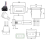 کانکتور USB-A مادگی روپنلی با قابلیت انتقال دیتا