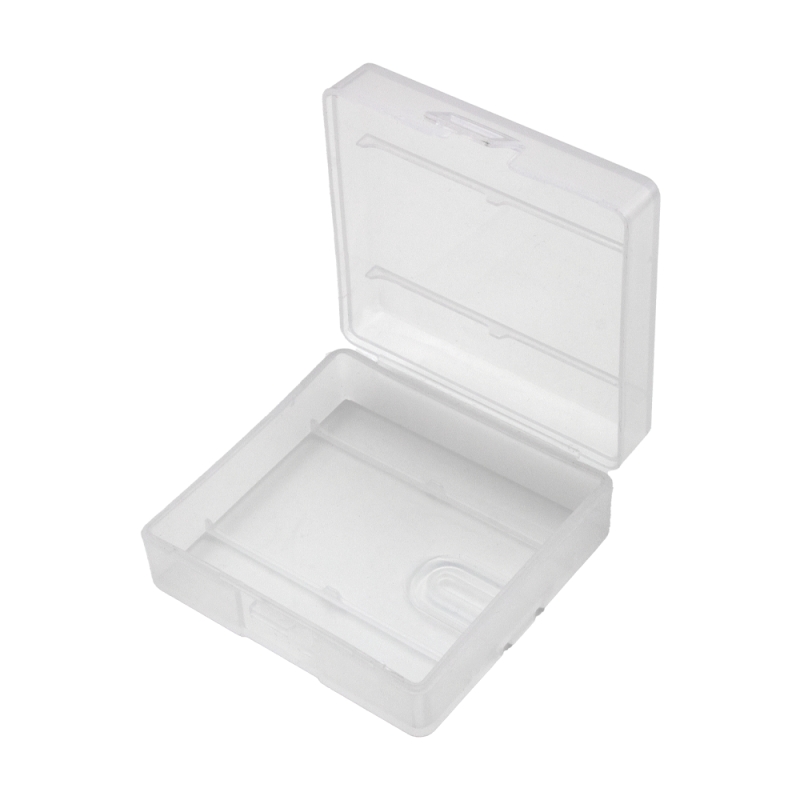 جعبه پلاستیکی شفاف مناسب باتری کتابی 9 ولت سایز 59x55x23mm