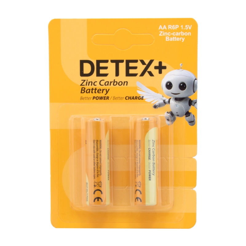 باتری قلمی Zinc Carbon دوتایی مارک DETEX