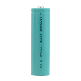 باتری لیتیوم یون 3.7v سایز 18650 1200mAh مارک ASOONOOR