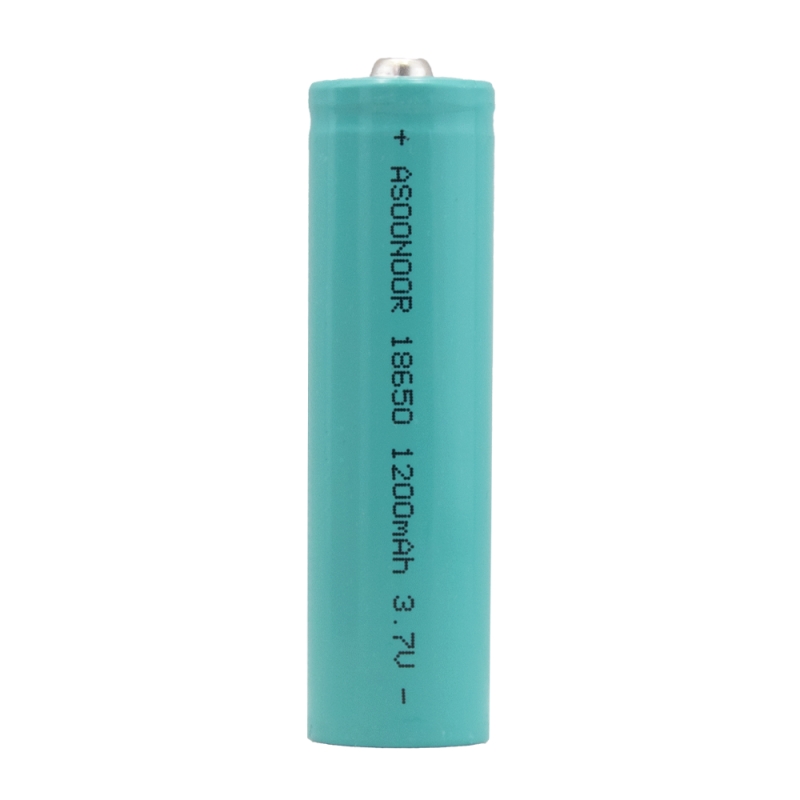 باتری لیتیوم یون 3.7v سایز 18650 1200mAh مارک ASOONOOR