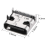 کانکتور USB Type-C مادگی 16pin با هولدر 4 پایه