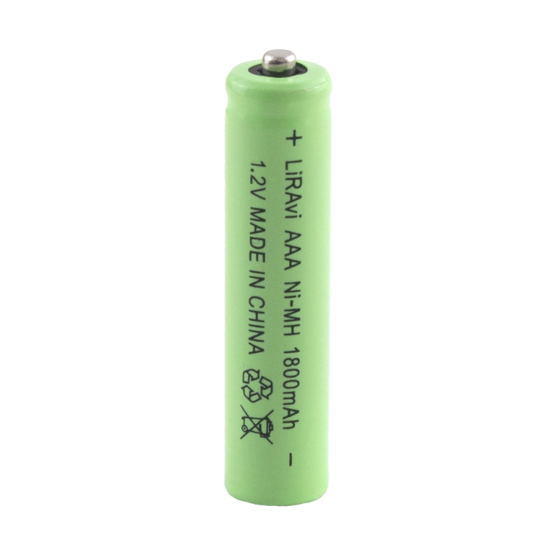 باتری شارژی نیکل-متال هیدرید 1.2V سایز 1800mAh AAA مارک LiRAVi