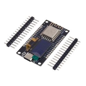 برد توسعه NodeMCU با نمایشگر دو رنگ OLED با هسته ESP-12F و مبدل CH340 دارای کانکتور USB Type-C