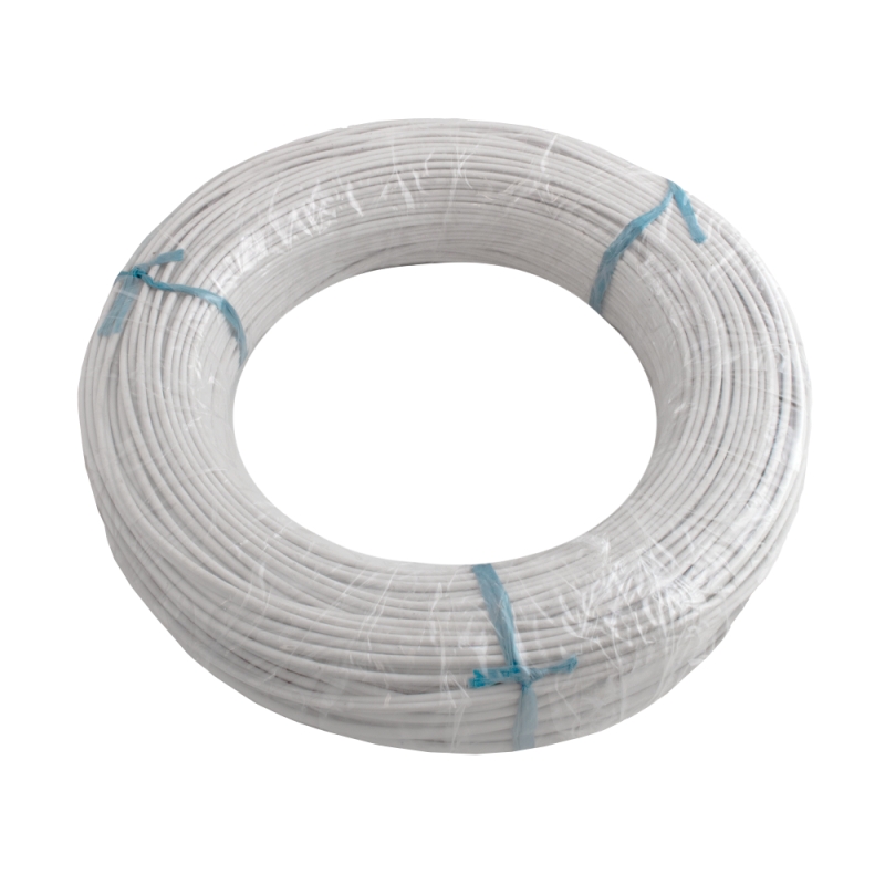سیم افشان سایز 2x0.75 سفید دو رشته حلقه 100 متری