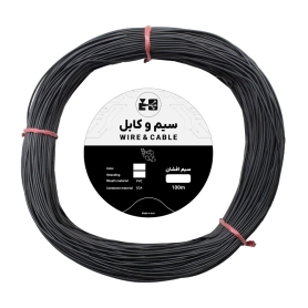 سیم افشان سایز 1x0.15 مشکی حلقه 100 متری