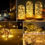 ریسه LED مفتولی سفید آفتابی 0.5 متری مدل باتری سکه ای