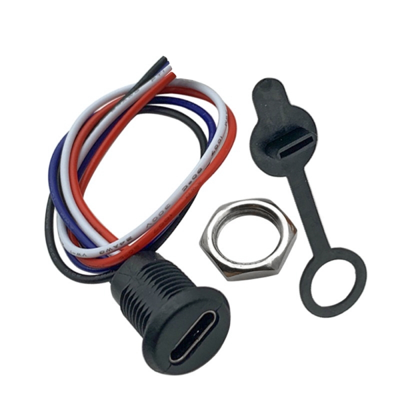 کانکتور USB Type-C مادگی روپنلی با قابلیت انتقال دیتا