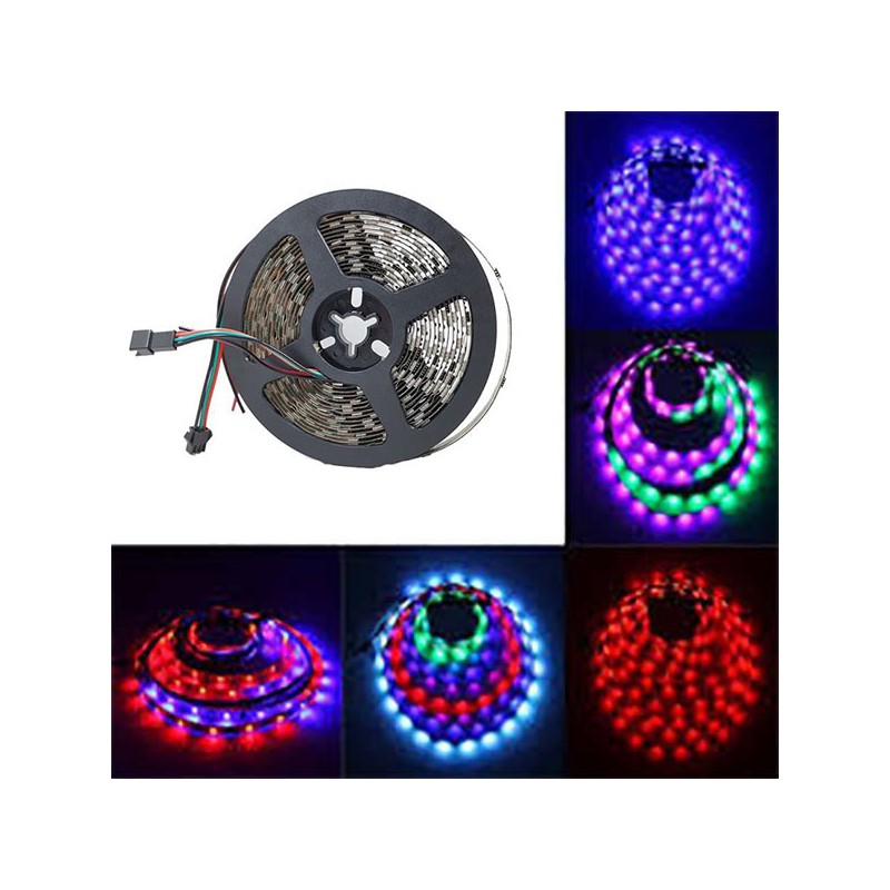 LED نواری ARGB WS2811 درایوردار 60Pcs دارای روکش IP44 