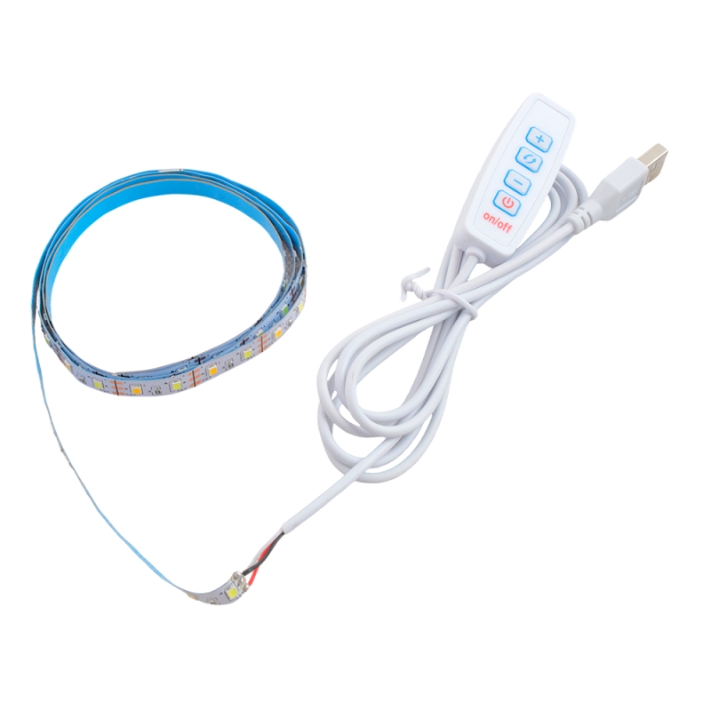 LED نواری دو رنگ مهتابی - آفتابی 5 ولت دارای کنترلر بین راهی
