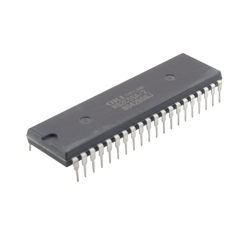 تراشه رابط ورودی / خروجی قابل برنامه ریزی M82C55A-2 مارک OKI Semiconductor
