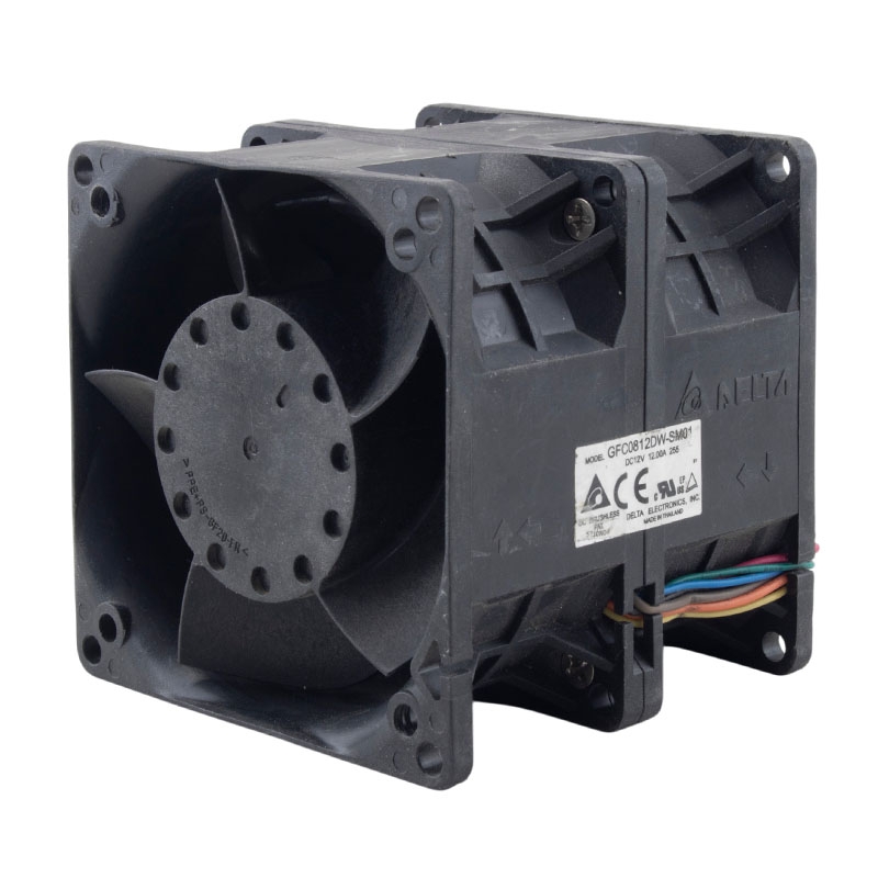 جت فن دوبل 12V سایز 8x8cm مدل GFC0812DW مارک DELTA