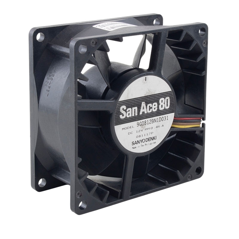 جت فن 12V-0.46A سایز 8x8x3.8cm مدل 9G0812BN1D031 مارک SANYO DENKI