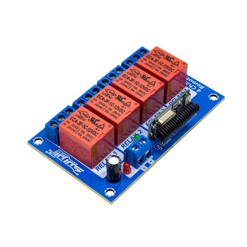 ماژول گیرنده رادیویی صنعتی4 کاناله 433MHz کد لرن ایرانیک (بدون ریموت)