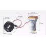 ولتمتر، آمپرمتر و فرکانس متر چراغ سیگنالی AC500V-100A-75Hz آبی مربعی مدل AD16-22VAH