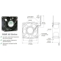 جت فن 12V-0.6A قاب دار سایز 8x8x3.8cm مارک Nidec مدل V80E12BHA5
