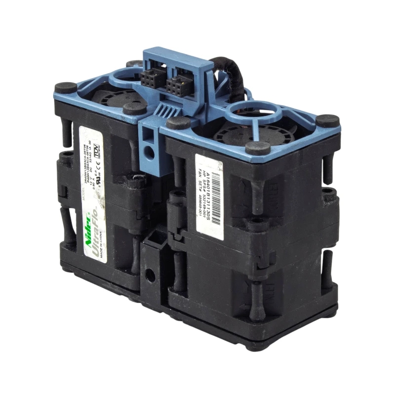 جت فن دوبل 12V-0.9A قاب دار دوتایی سایز 4x4x5.6cm مارک Nidec مدل R40W12BS3CA