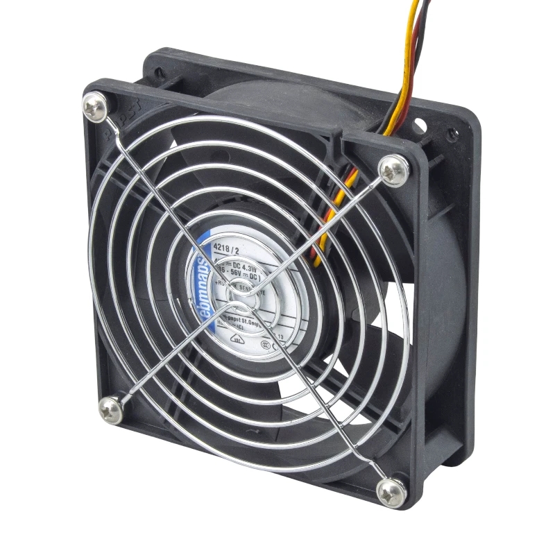 جت فن بلبرینگی 48V-4.3W آلمانی با محافظ فلزی سایز 11.9x11.9x3.8cm سری 4200 مارک ebm-papst