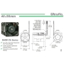 جت فن دوبل 12V-0.9A قاب دار دوتایی سایز 4x4x5.6cm مارک Nidec مدل R40W12BS3CA