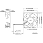 جت فن 12V-0.82A سایز 9.2x9.2x3.2cm با محافظ فلزی مارک DELTA ELECTRONICS مدل AFC0912DF