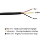چراغ LED ابرویی دی لایت خودرو 30cm دو رنگ نارنجی و سفید - جفت