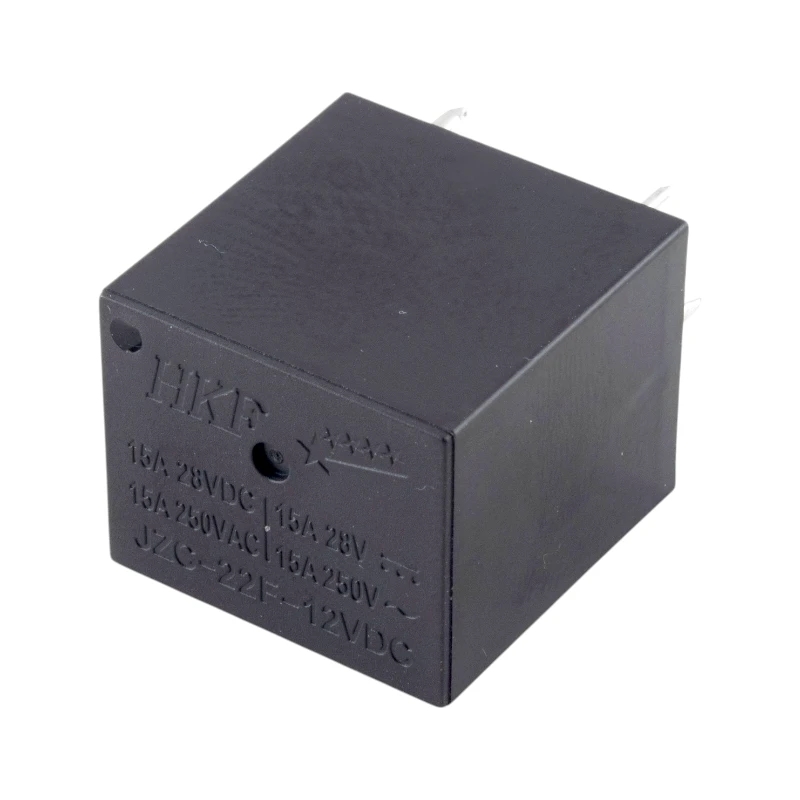 رله 12V-15A پایه میلون قوطی بلند مارک HKF کد JZC-22F