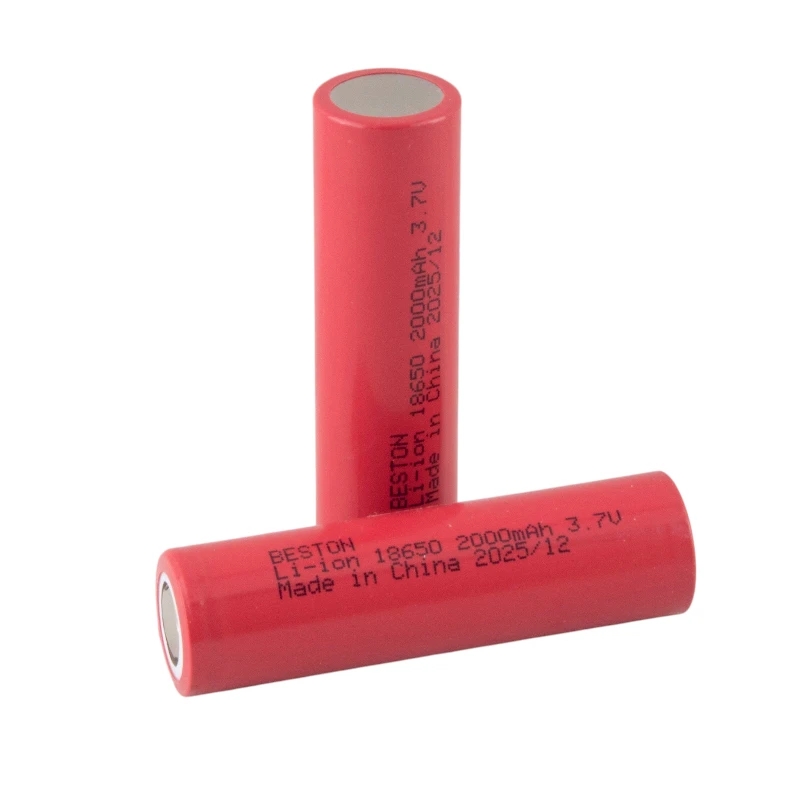 باتری لیتیوم یون 3.7v سایز 18650 2000mAh سرتخت مارک BESTON