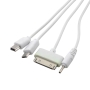 کابل شارژ چندکاره USB به 4 کانکتور Micro-usb/Mini-usb/30Pin و سوزنی طول 20cm