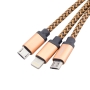 کابل شارژ کنفی چندکاره USB به Micro-usb/Lightning طول 1.3m مارک Earldom
