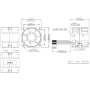 جت فن دوبل 12V-3.5A سایز 6x6x5.6cm مارک DELTA ELECTRONICS مدل GFC0612DS-CA81