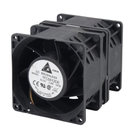 جت فن دوبل 12V-3.3A سایز 8x8x9.2cm مارک DELTA ELECTRONICS مدل PFC0812DE